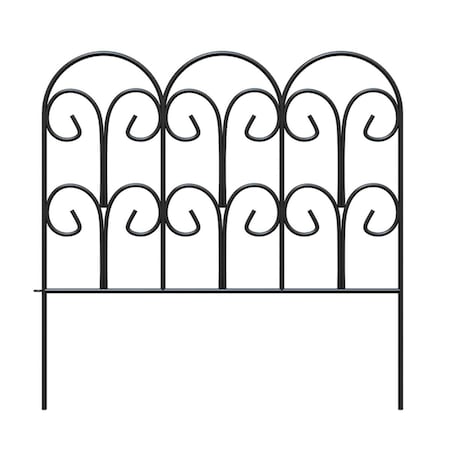 Eat-In 18 x 18 in. Steel Scroll Garden Edging, Black EA3305867